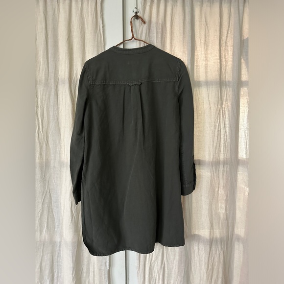 TOAST UK Elena Cotton Linen Tunic Shirt uk size 8/us 4 dark olive green khaki - Picture 9 of 10
